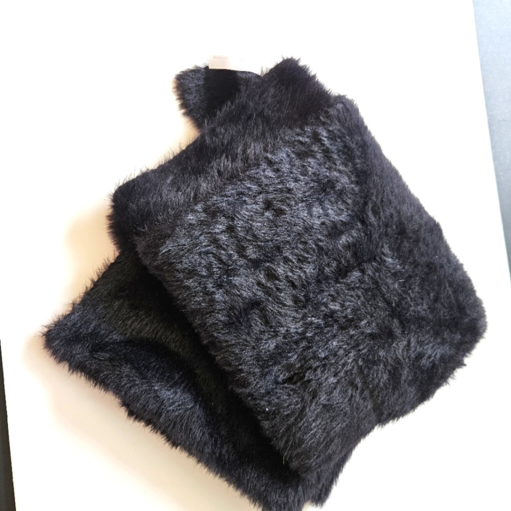 Black Fluffy Scarf
